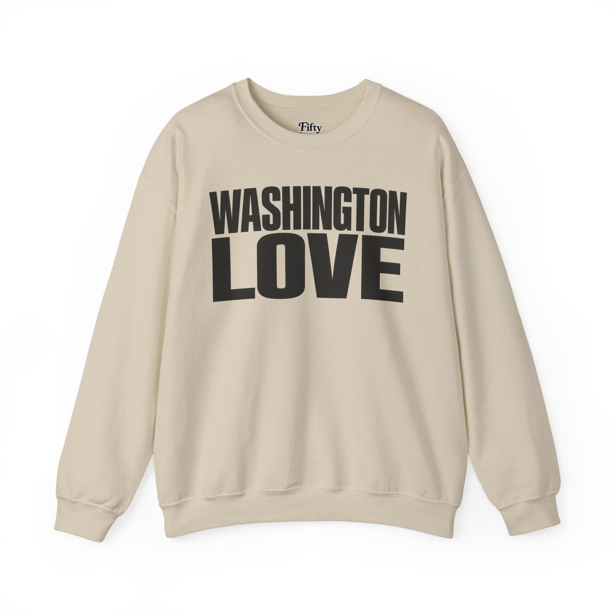 Washington Love Unisex Crewneck Sweatshirt State Name Graphic