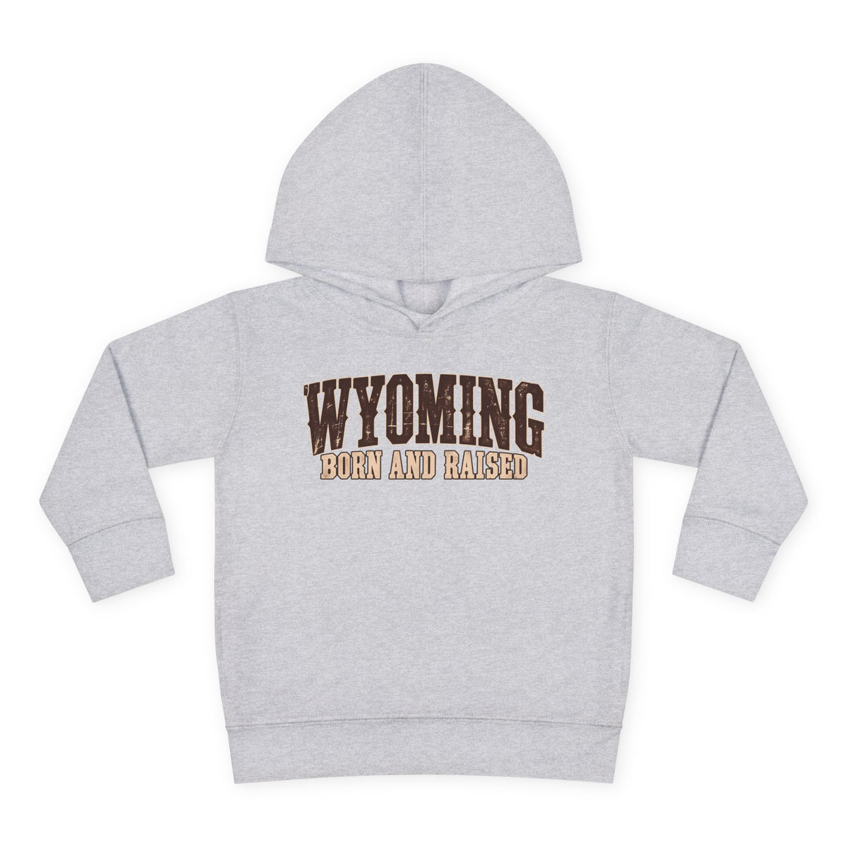 Wyoming Born and Raised Vintage Western Americana Unisex Toddler Pullover Fleece Hoodie