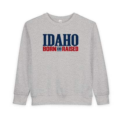 Idaho Born and Raised Premium Heritage Unisex Toddler Sweatshirt