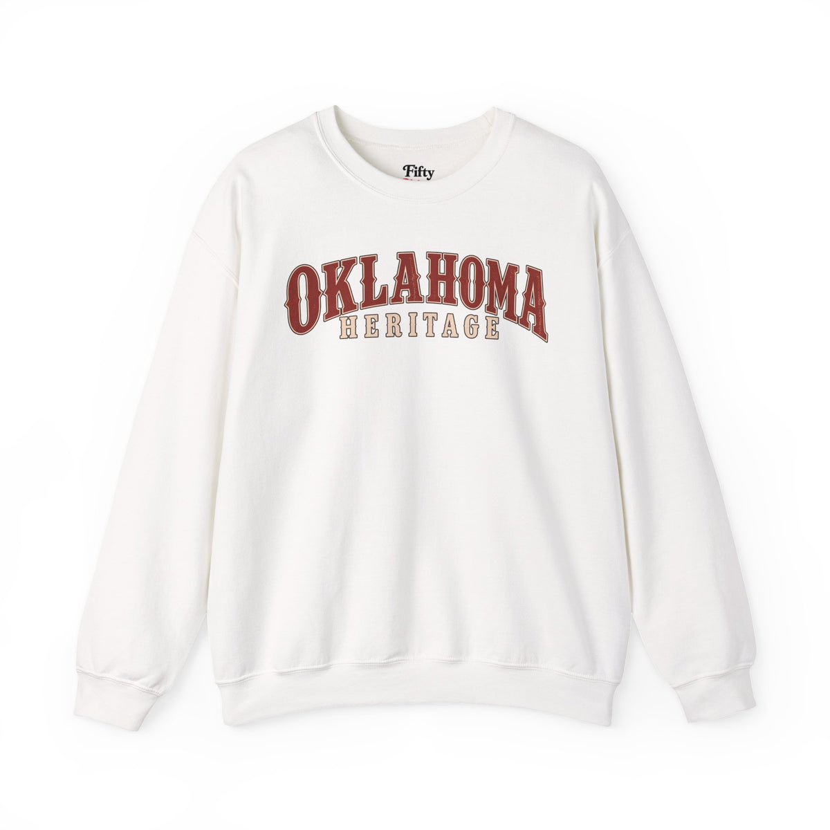 Oklahoma Heritage Unisex Crewneck Sweatshirt State Name Graphic