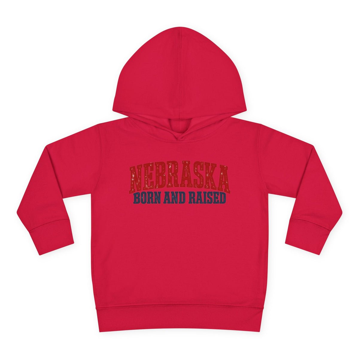 Nebraska Born and Raised Great Plains Heritage Unisex Toddler Pullover Fleece Hoodie