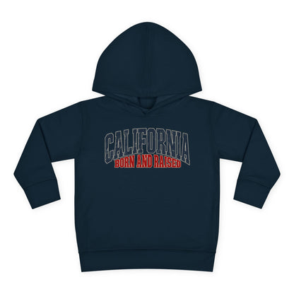 California Born and Raised Premium West Coast Streetwear Unisex Toddler Pullover Fleece Hoodie