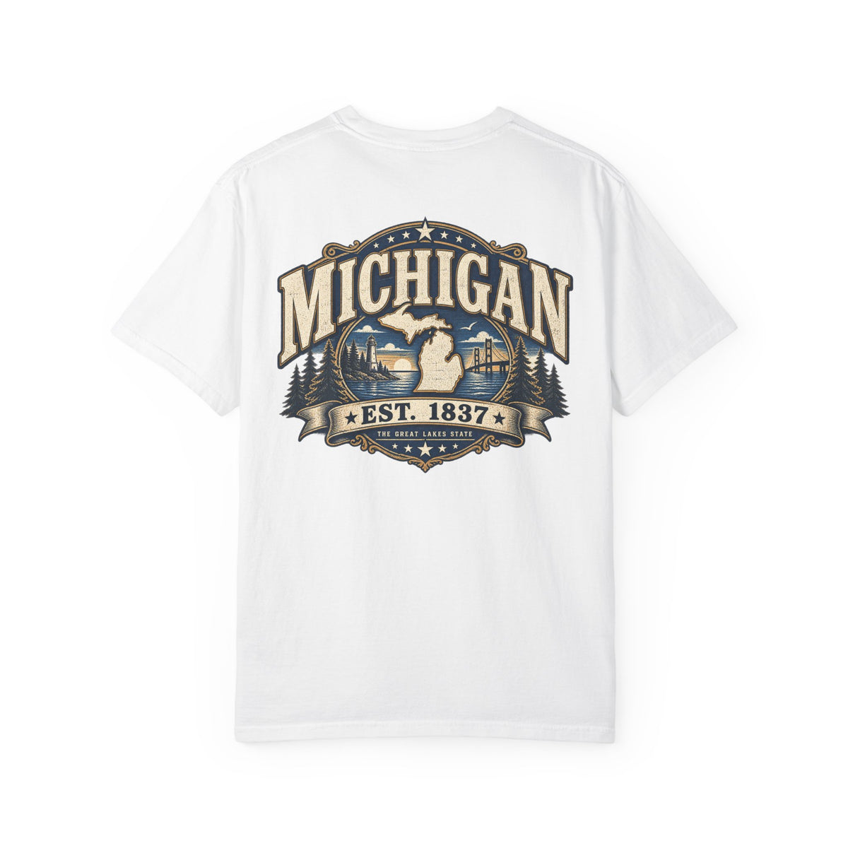 Michigan Established 1837 Unisex Comfort Color 1717 Streetwear Graphic Tee