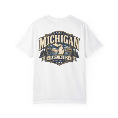 Michigan Established 1837 Unisex Comfort Color 1717 Streetwear Graphic Tee