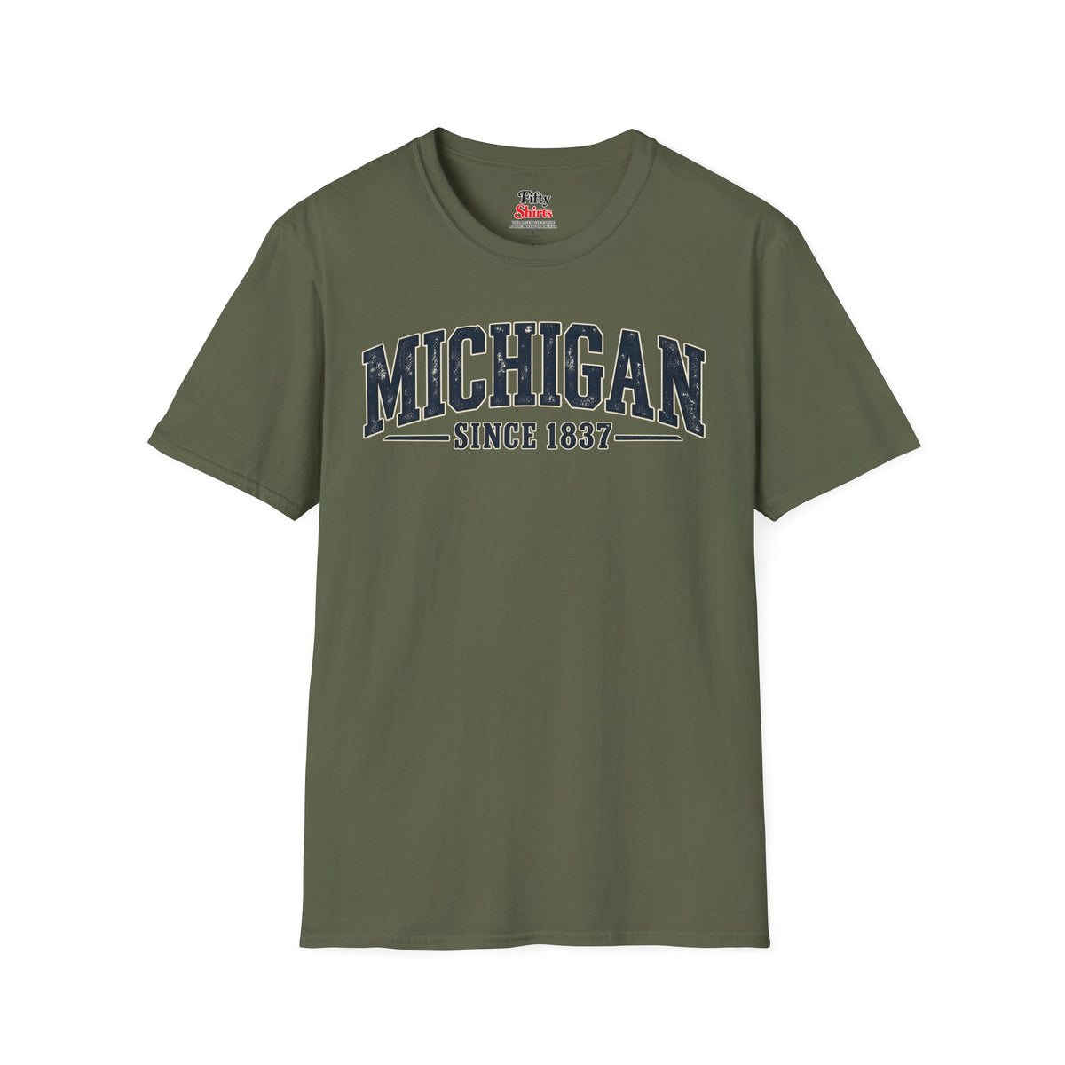 Michigan Since 1837 Unisex Softstyle T Shirt State Name Graphic Tee