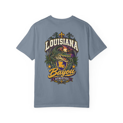 Louisiana Bayou Athletics Unisex Comfort Color 1717 Streetwear Graphic Tee