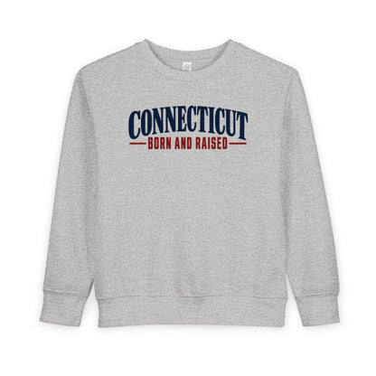 Connecticut Born and Raised Classic New England Unisex Toddler Sweatshirt