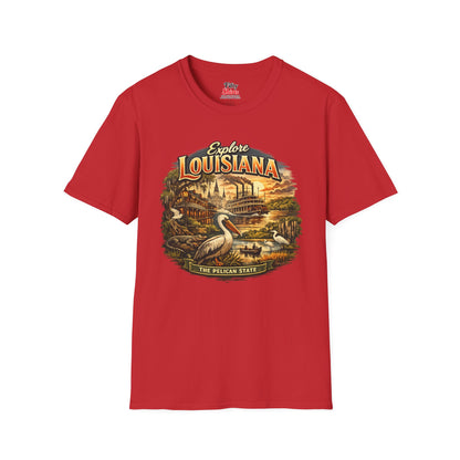 Explore Louisiana Unisex Softstyle T Shirt State Pride Graphic Tee Collections FS03