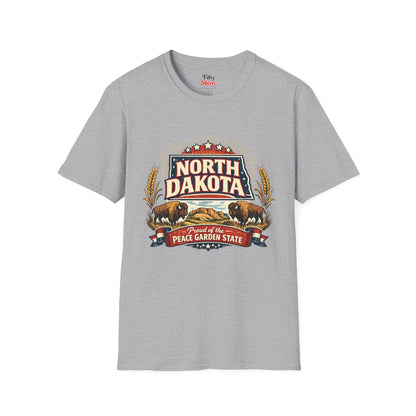 North Dakota State Pride Unisex Softstyle T Shirt State Pride Graphic Tee Collections FS03