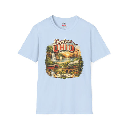 Explore Ohio Unisex Softstyle T Shirt State Pride Graphic Tee Collections FS03