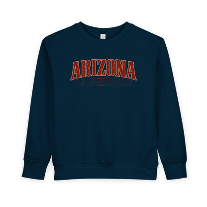 Arizona Born and Raised  Premium Desert Heritage Unisex Toddler Sweatshirt