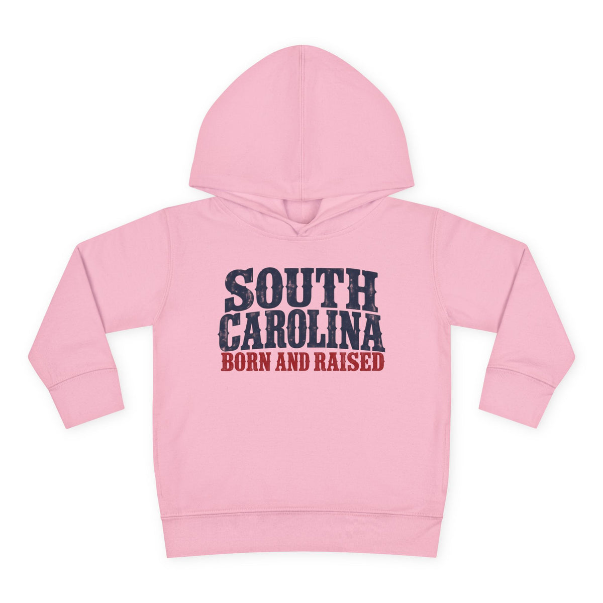 South Carolina Born and Raised Southern Heritage Unisex Toddler Pullover Fleece Hoodie