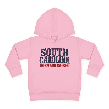 South Carolina Born and Raised Southern Heritage Unisex Toddler Pullover Fleece Hoodie