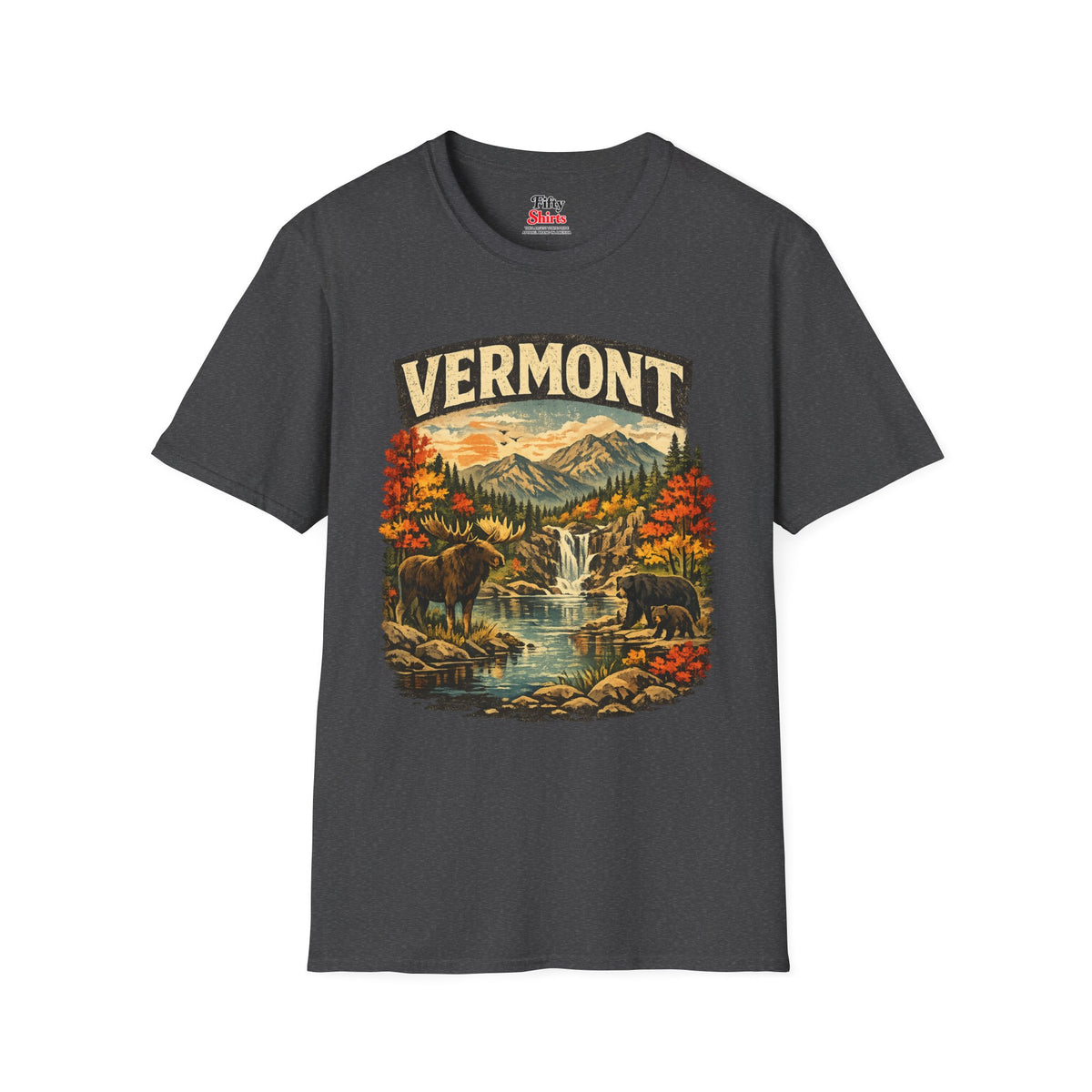 Vermont Wildlife Unisex Softstyle T Shirt State Pride Graphic Tee Collections FS03