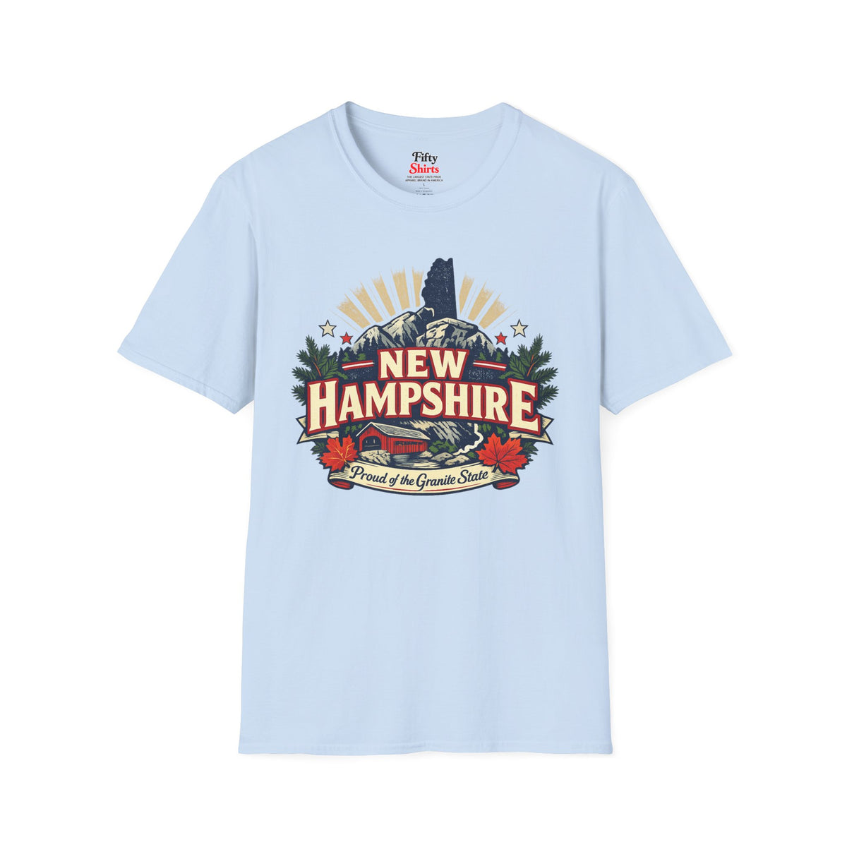 New Hampshire State Pride Unisex Softstyle T Shirt State Pride Graphic Tee Collections FS03