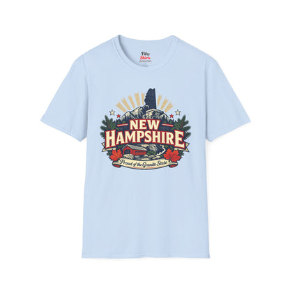 New Hampshire State Pride Unisex Softstyle T Shirt State Pride Graphic Tee Collections FS03
