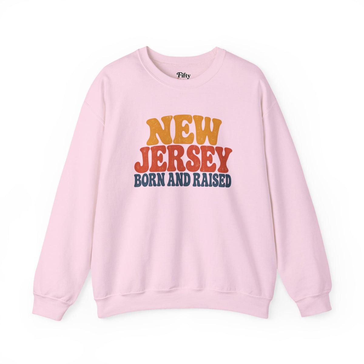 New Jersey Born and Raised Retro 1970s Unisex Sweatshirt Graphic