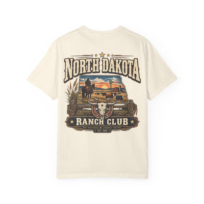 North Dakota Ranch Club Unisex Comfort Color 1717 Streetwear Graphic Tee