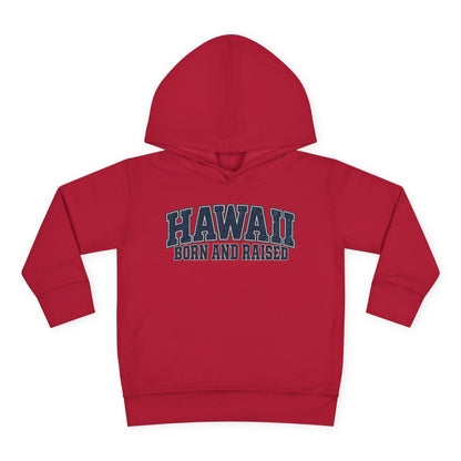 Hawaii Born and Raised Vintage Athletic Unisex Toddler Pullover Fleece Hoodie