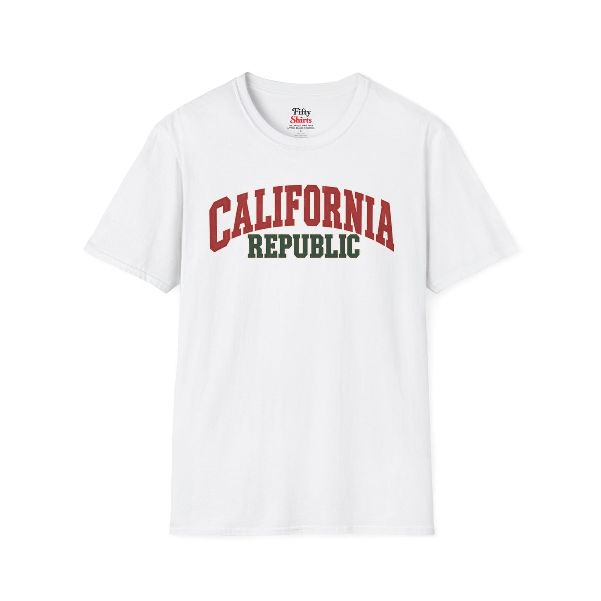 California Republic Unisex Softstyle T Shirt State Name Graphic Tee