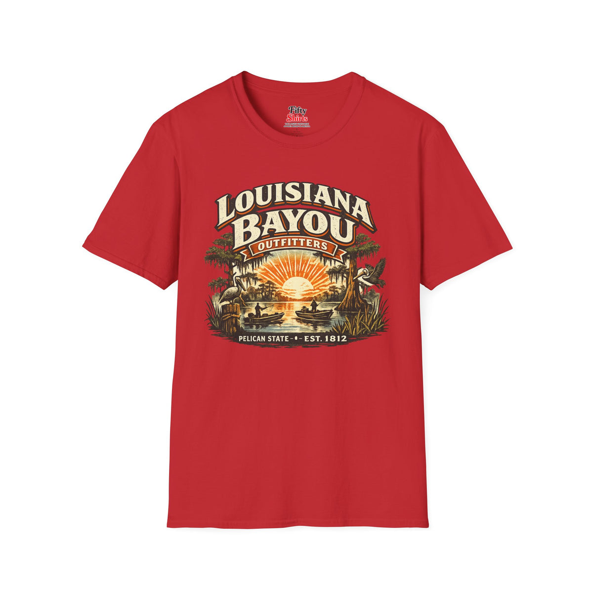 Louisiana Bayou Outfitters Unisex Softstyle T Shirt State Pride Graphic Tee Collections FS03
