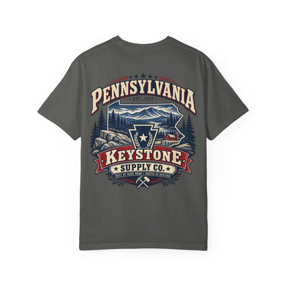 Pennsylvania Keystone Supply Co Unisex Comfort Color 1717 Streetwear Graphic Tee