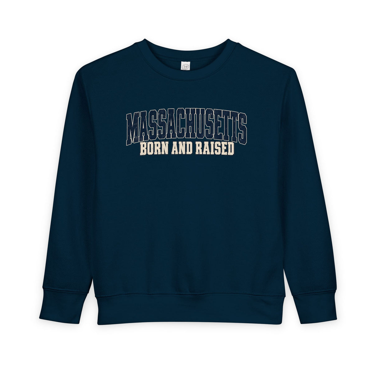 Massachusetts Born and Raised Rugged Heritage Unisex Toddler Sweatshirt