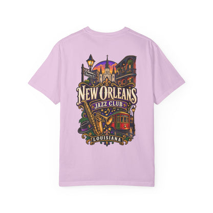 Louisiana New Orleans Jazz Club Unisex Comfort Color 1717 Streetwear Graphic Tee