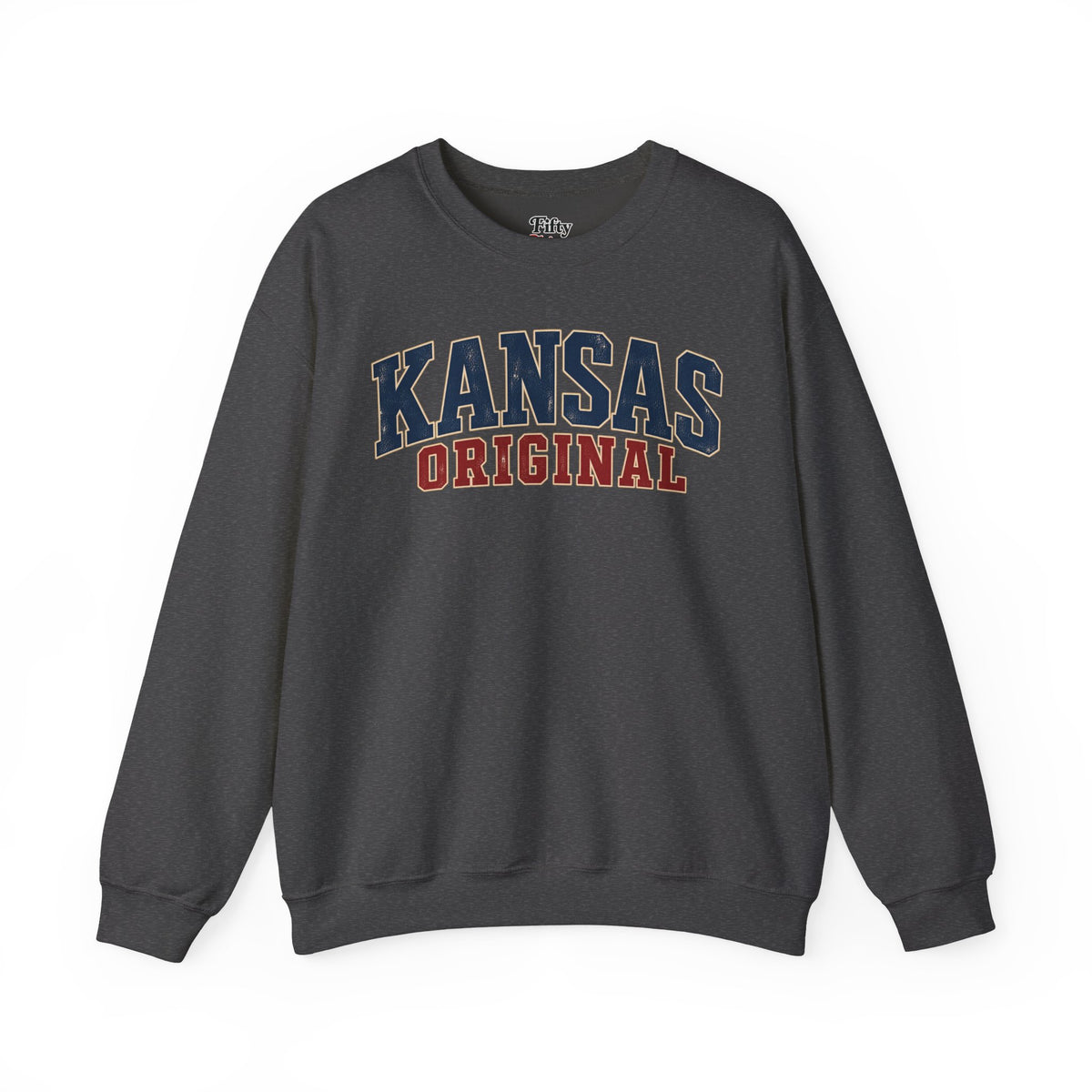 Kansas Original Unisex Crewneck Sweatshirt State Name Graphic
