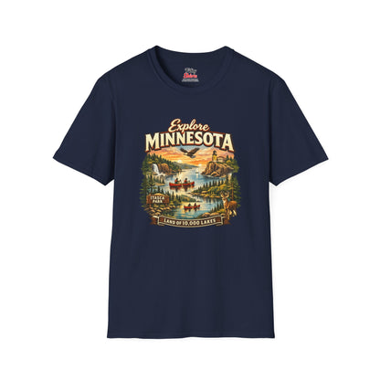 Explore Minnesota Unisex Softstyle T Shirt State Pride Graphic Tee Collections FS03