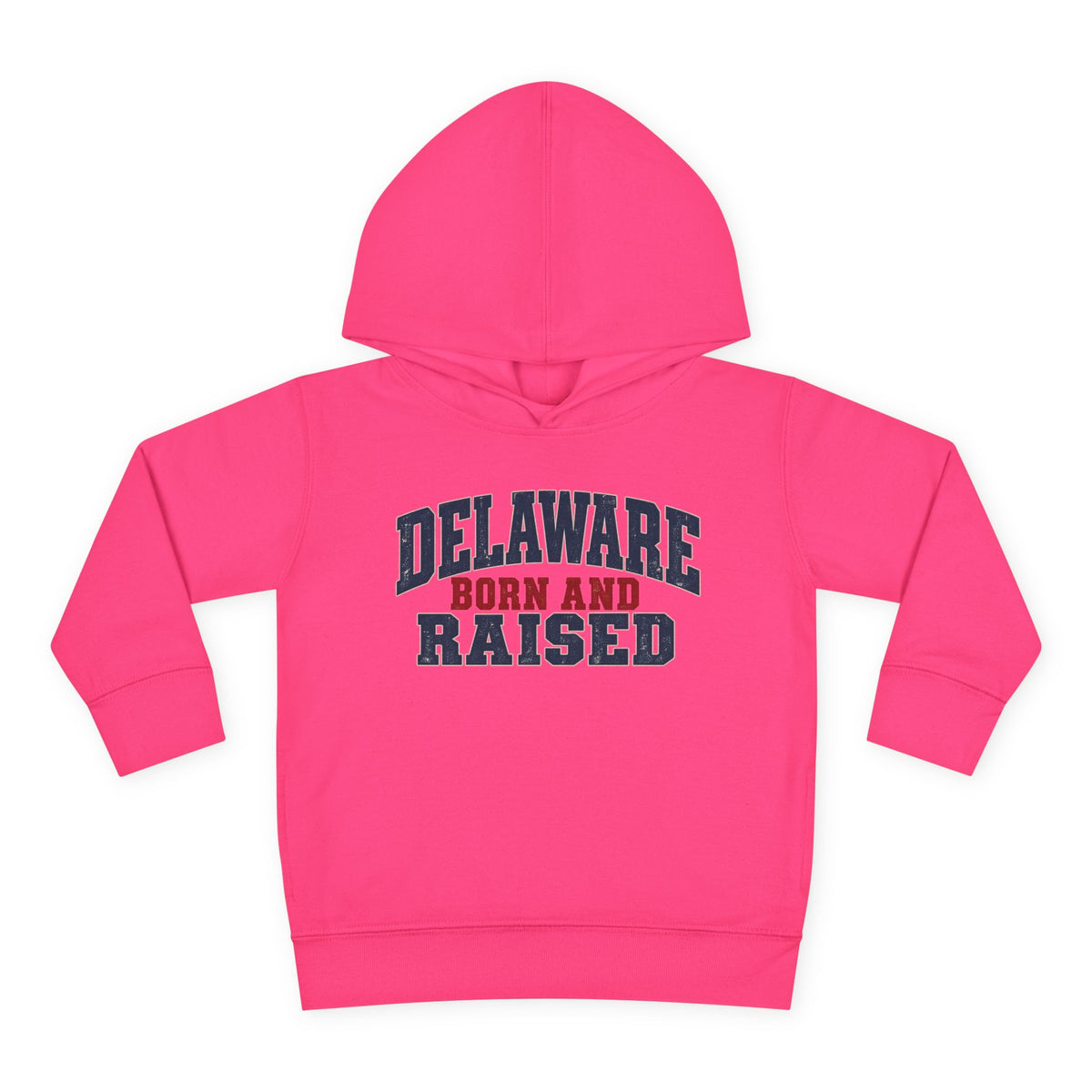 Delaware Born and Raised Rustic Heritage Unisex Toddler Pullover Fleece Hoodie