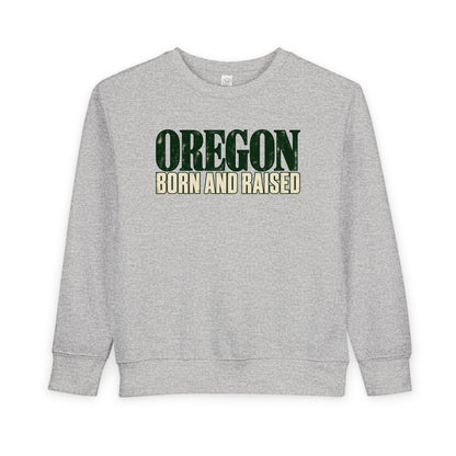 Oregon Born and Raised Premium Heritage Unisex Toddler Sweatshirt