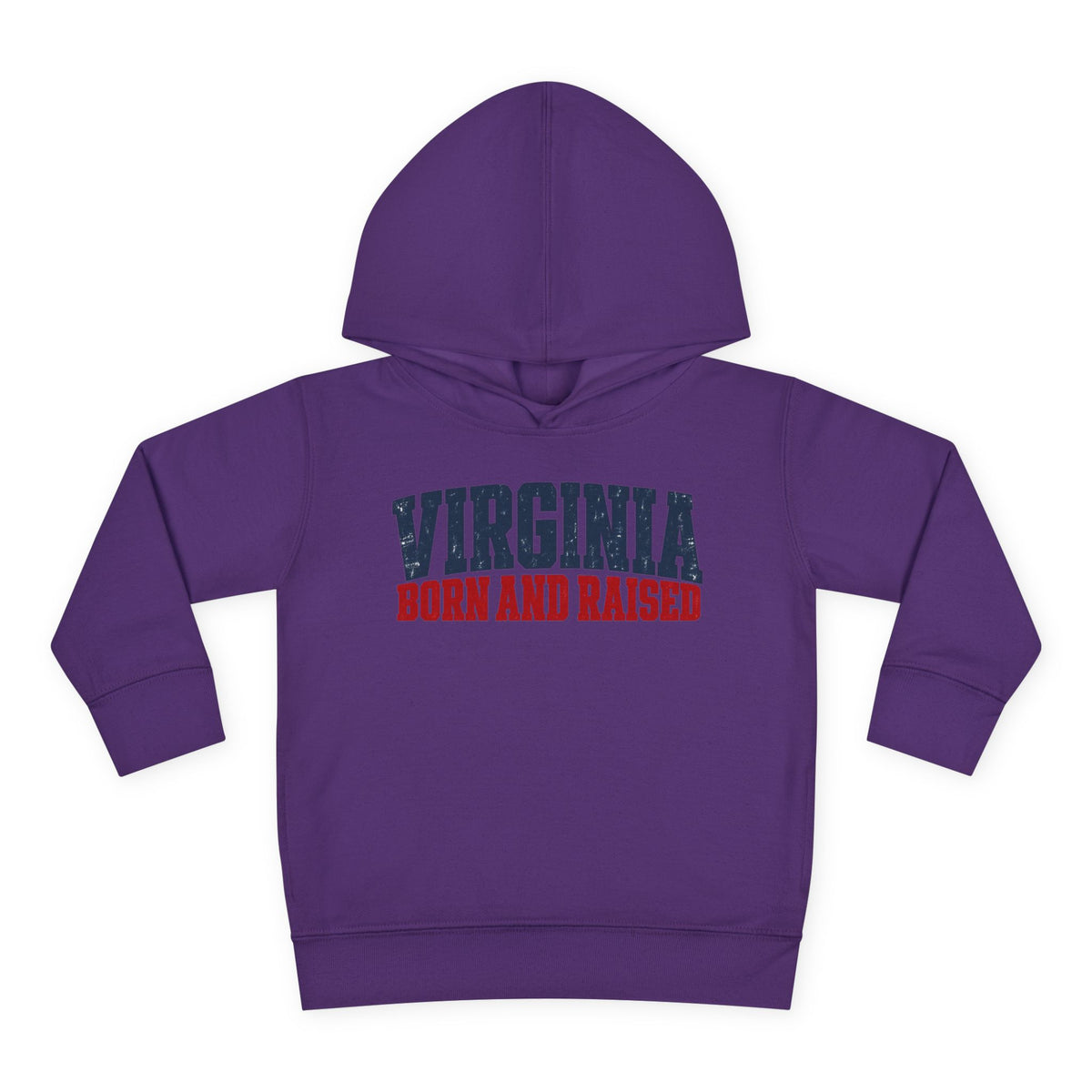 Virginia Born and Raised Bold Southern Streetwear Unisex Toddler Pullover Fleece Hoodie