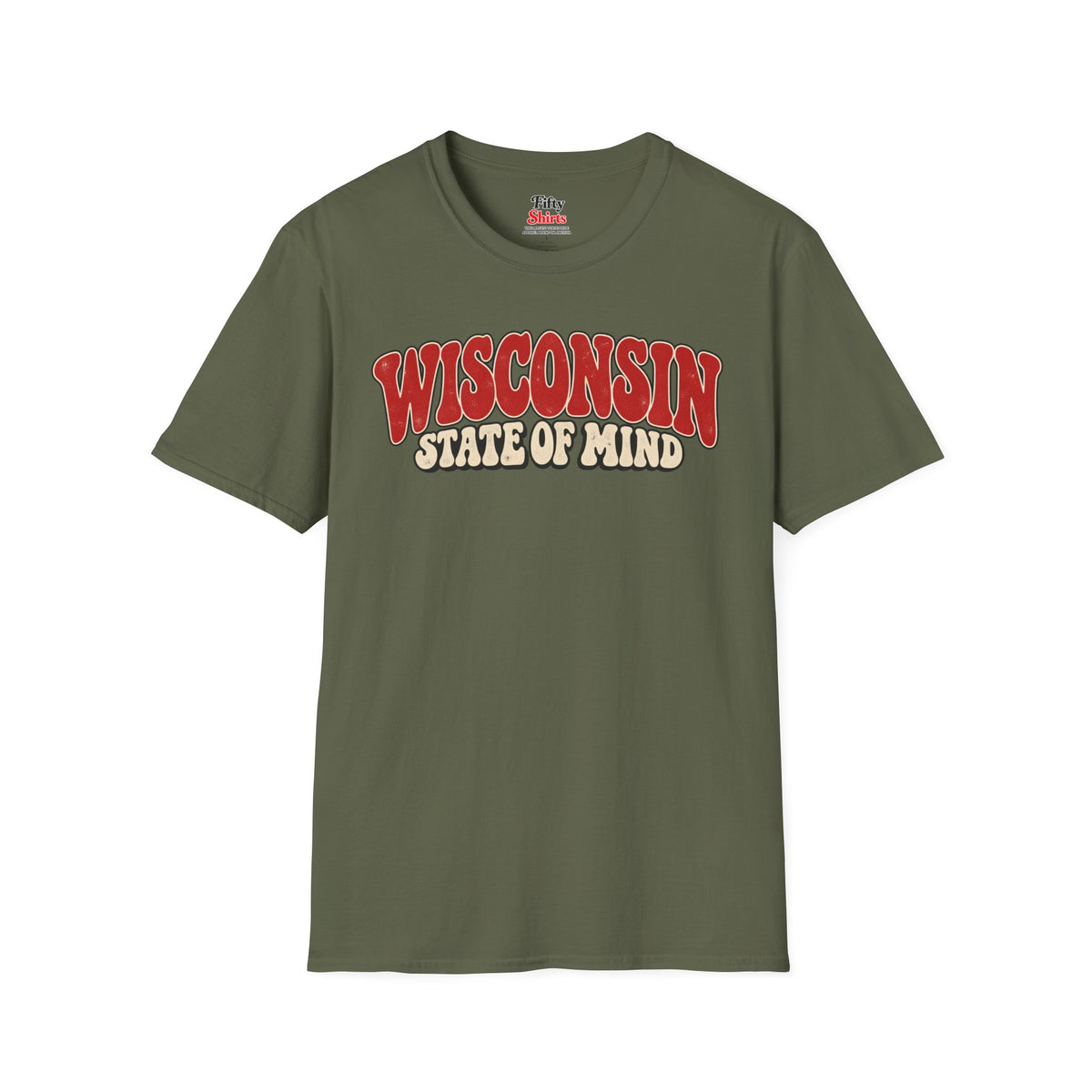 Wisconsin State of Mind Unisex Softstyle T Shirt State Name Graphic Tee