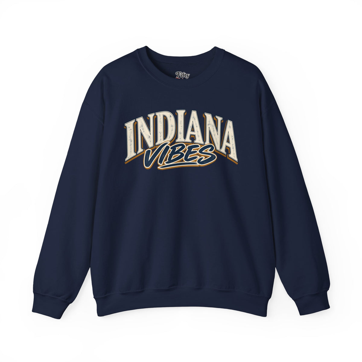 Indiana Vibes Unisex Crewneck Sweatshirt State Name Graphic