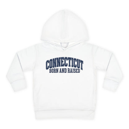 Connecticut Born and Raised Vintage Athletic Heritage Unisex Toddler Pullover Fleece Hoodie
