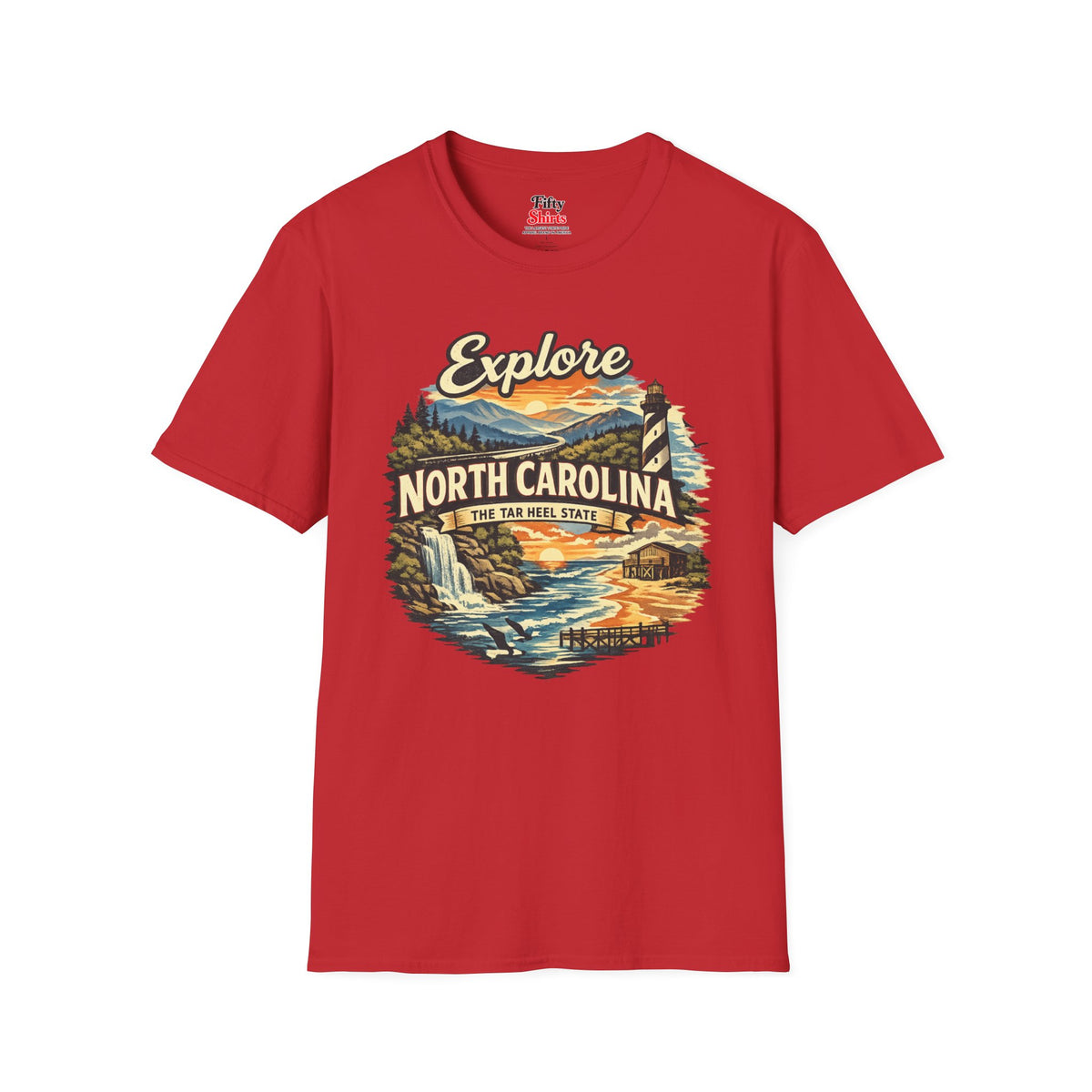 Explore North Carolina Unisex Softstyle T Shirt State Pride Graphic Tee Collections FS03