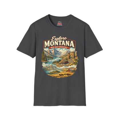 Explore Montana Unisex Softstyle T Shirt State Pride Graphic Tee Collections FS03