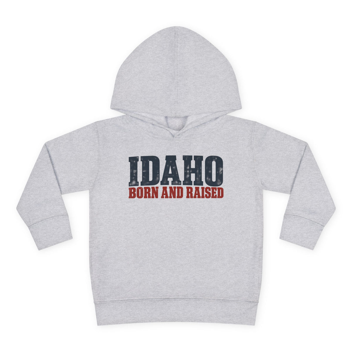 Idaho Born and Raised Rustic Americana Unisex Toddler Pullover Fleece Hoodie