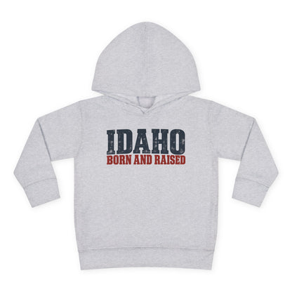Idaho Born and Raised Rustic Americana Unisex Toddler Pullover Fleece Hoodie