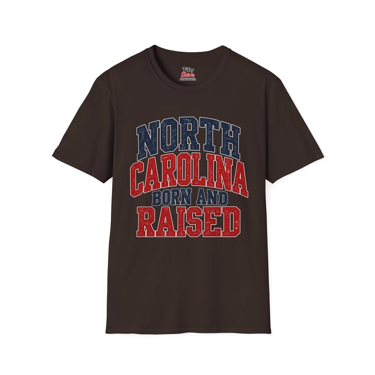 North Carolina Born And Raised Unisex Softstyle T Shirt State Name Graphic Tee