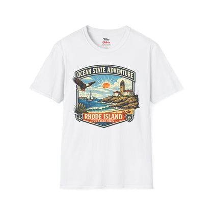 Rhode Island Ocean State Adventure Unisex Softstyle T Shirt State Pride Graphic Tee Collections FS03