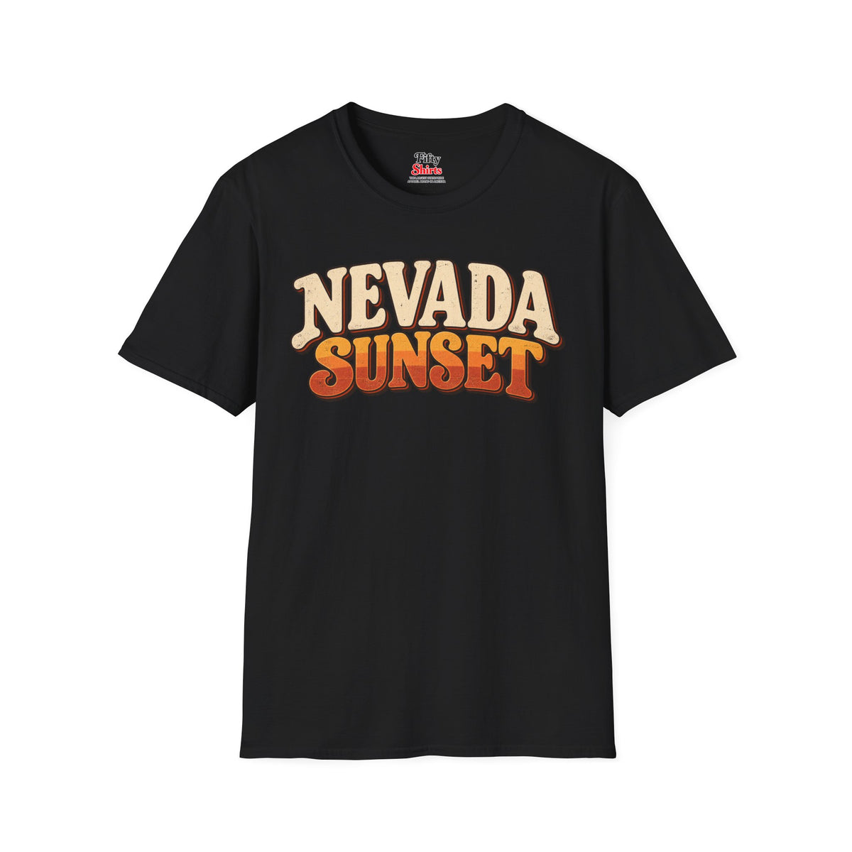 Nevada Sunset Unisex Softstyle T Shirt State Name Graphic Tee