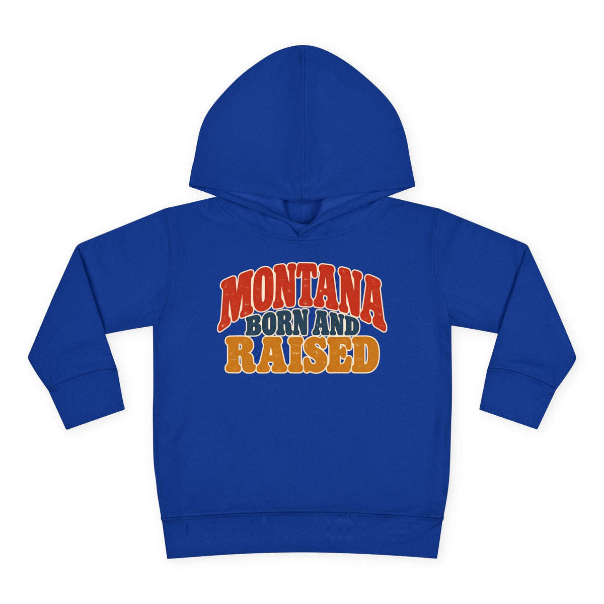 Montana Born and Raised Retro 1970s Unisex Toddler Pullover Fleece Hoodie