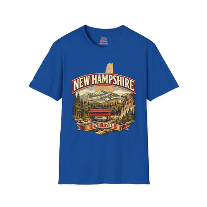Vintage New Hampshire Heritage Unisex Softstyle T Shirt State Pride Graphic Tee Collections FS03