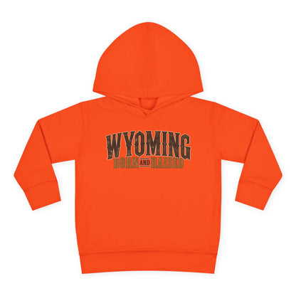 Wyoming Born and Raised Premium Ranch Heritage Unisex Toddler Pullover Fleece Hoodie