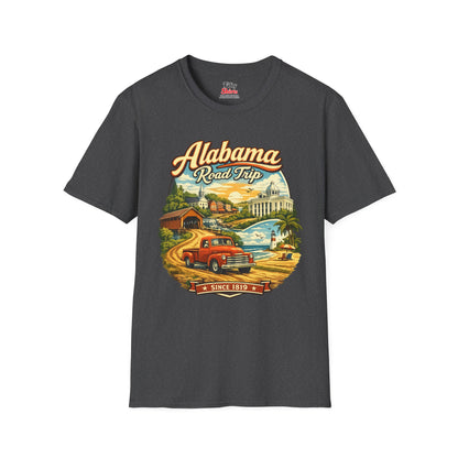 Alabama Road Trip Unisex Softstyle T Shirt State Pride Graphic Tee Collections FS03