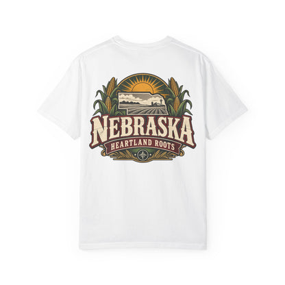 Nebraska Heartland Roots Unisex Comfort Color 1717 Streetwear Graphic Tee