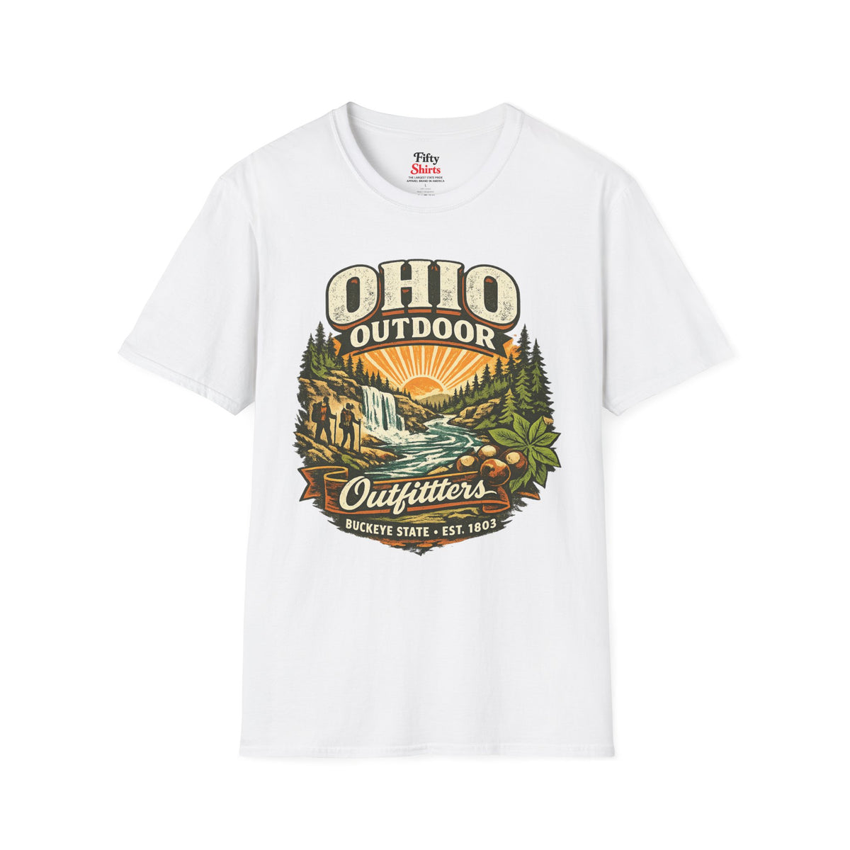 Ohio Outdoor Outfitters Unisex Softstyle T Shirt State Pride Graphic Tee Collections FS03