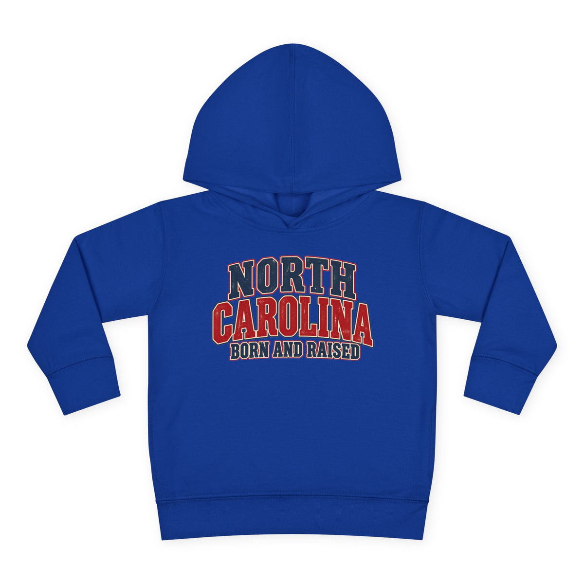 North Carolina Born and Raised Vintage Americana Unisex Toddler Pullover Fleece Hoodie